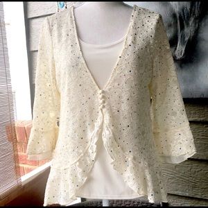 Elegant Cream Lace Blouse